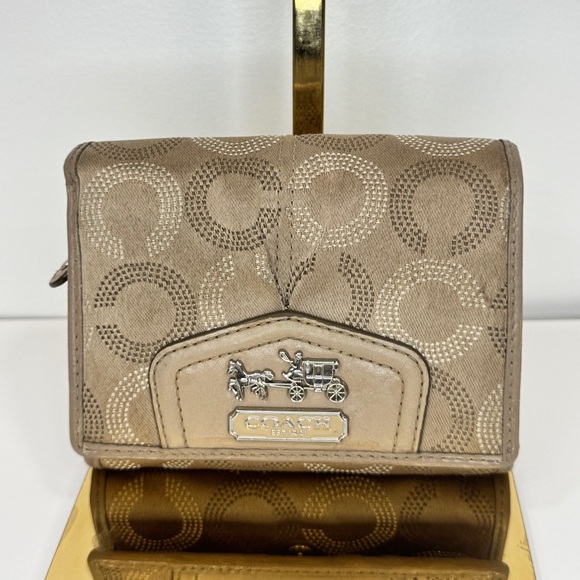 Coach Signature Compact Wallet - Picture 1 of 11